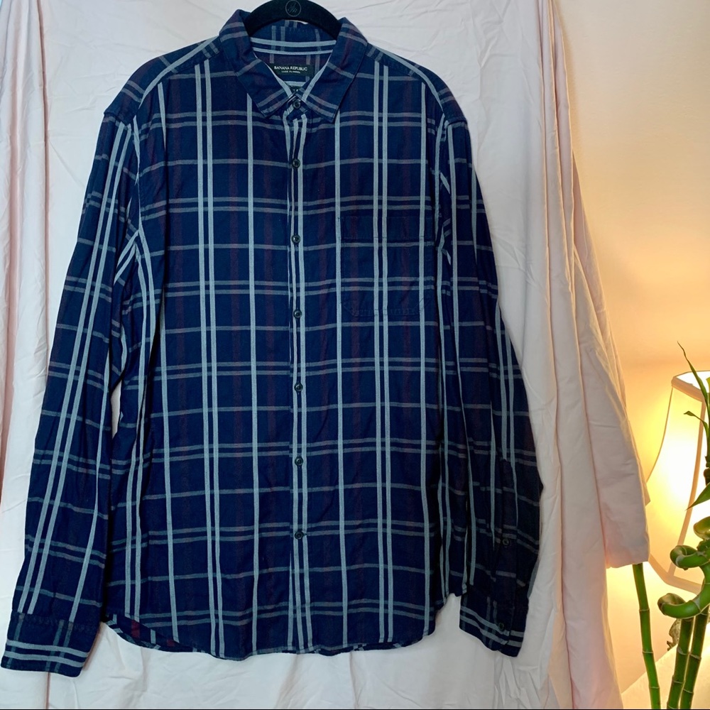 Banana Republic men’s luxe flannel button-down